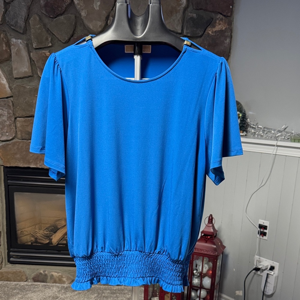 Michael Kors Vibrant Blue Short Sleeve Top